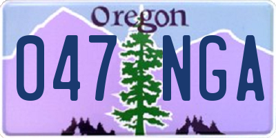 OR license plate 047NGA