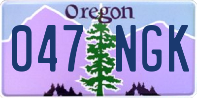 OR license plate 047NGK