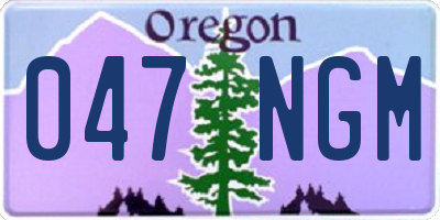 OR license plate 047NGM