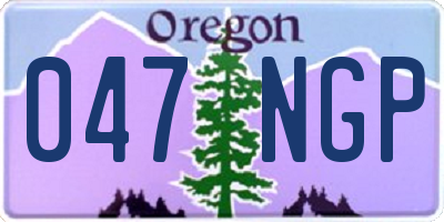 OR license plate 047NGP