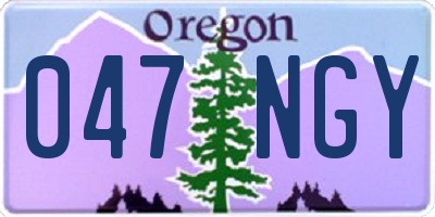 OR license plate 047NGY