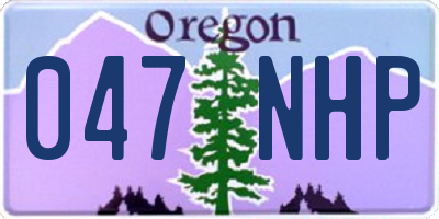 OR license plate 047NHP