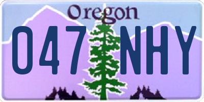 OR license plate 047NHY
