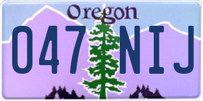 OR license plate 047NIJ