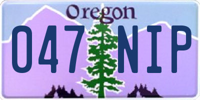 OR license plate 047NIP
