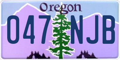 OR license plate 047NJB