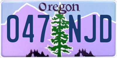 OR license plate 047NJD