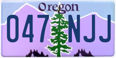 OR license plate 047NJJ