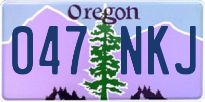 OR license plate 047NKJ