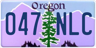 OR license plate 047NLC