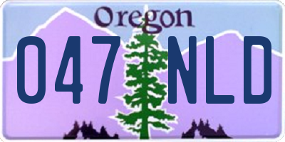OR license plate 047NLD