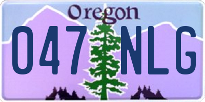 OR license plate 047NLG