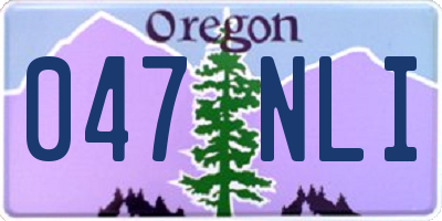 OR license plate 047NLI