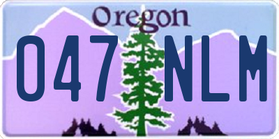 OR license plate 047NLM
