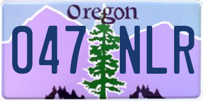 OR license plate 047NLR