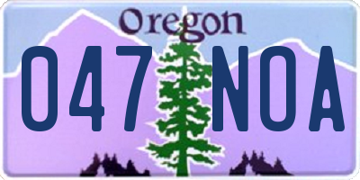 OR license plate 047NOA