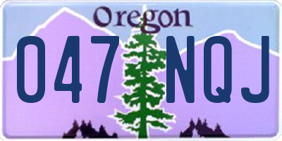 OR license plate 047NQJ