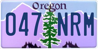 OR license plate 047NRM