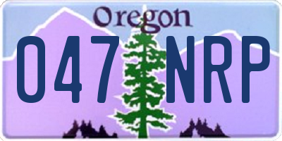 OR license plate 047NRP
