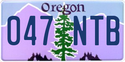OR license plate 047NTB