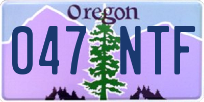 OR license plate 047NTF
