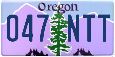 OR license plate 047NTT