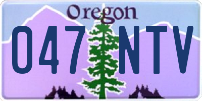 OR license plate 047NTV