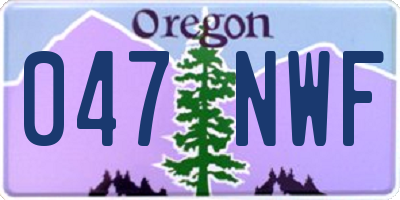 OR license plate 047NWF