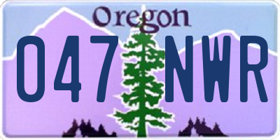 OR license plate 047NWR
