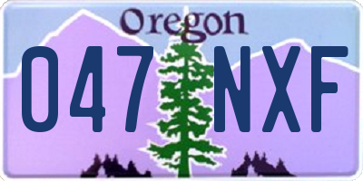 OR license plate 047NXF