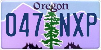 OR license plate 047NXP