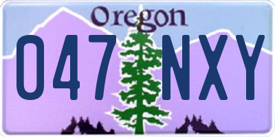 OR license plate 047NXY