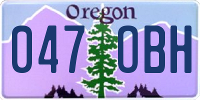 OR license plate 047OBH