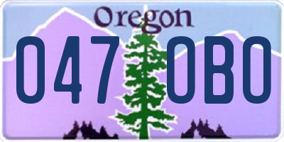 OR license plate 047OBO