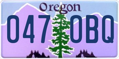 OR license plate 047OBQ