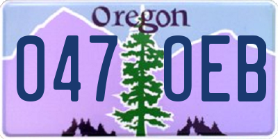 OR license plate 047OEB