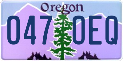 OR license plate 047OEQ
