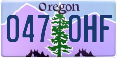 OR license plate 047OHF
