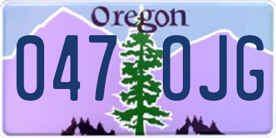 OR license plate 047OJG