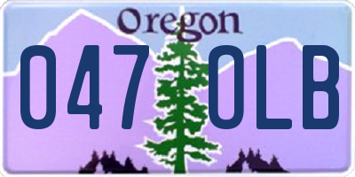 OR license plate 047OLB