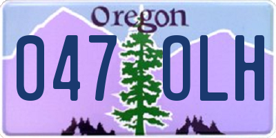 OR license plate 047OLH