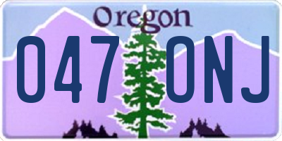 OR license plate 047ONJ