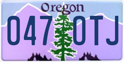 OR license plate 047OTJ