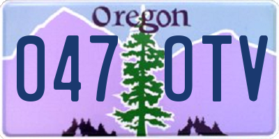 OR license plate 047OTV