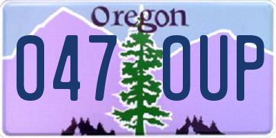 OR license plate 047OUP