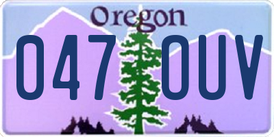 OR license plate 047OUV