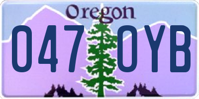 OR license plate 047OYB