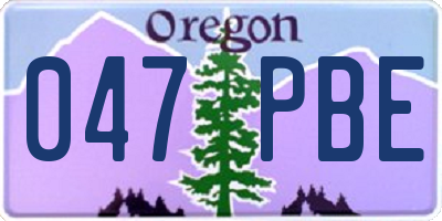 OR license plate 047PBE
