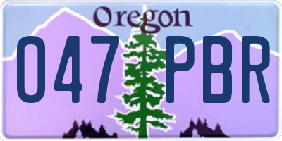 OR license plate 047PBR
