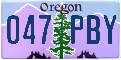 OR license plate 047PBY